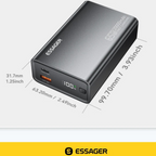 Essager Power Bank 20000mAh Portable PD 65W Fast Charging  Mobile Phone External Battery Powerbank For iPhone17 16 15 Laptop Mac