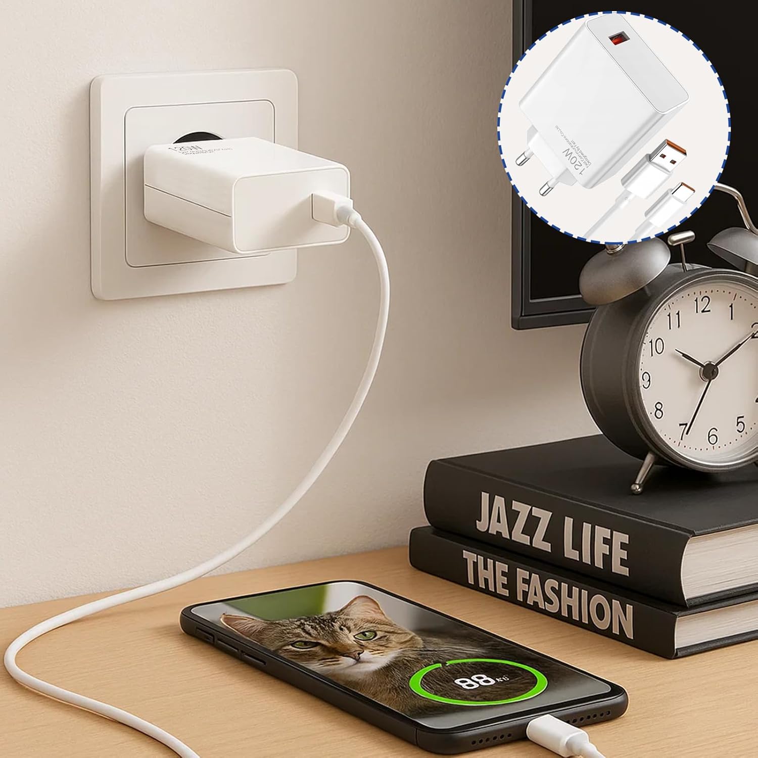 Cargador Rápido Xiaomi 120W HyperCharge + Cable Tipo-C - Carga Ultra Rápida - Compatible con Redmi y Xiaomi 13/12/11