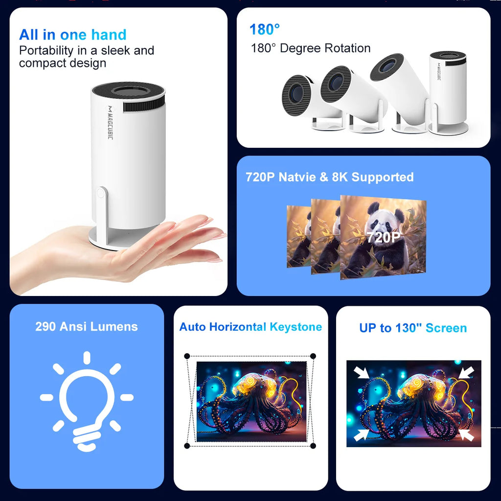 Smart Projector HY300 Pro ULTRA HD 