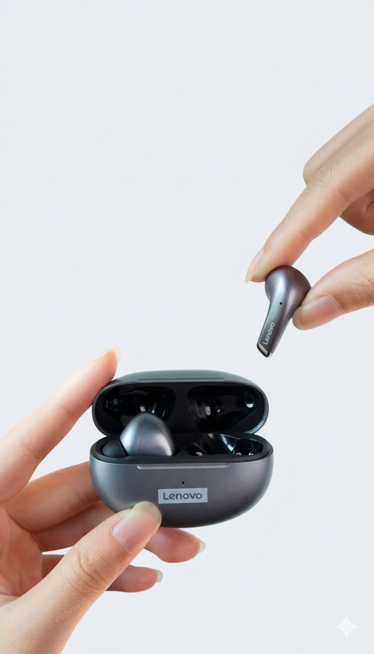 Auriculares Lenovo LP5 TWS Bluetooth – Batería de larga duración, micrófono HD y modo gaming